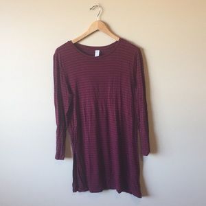 Maroon and navy tunic